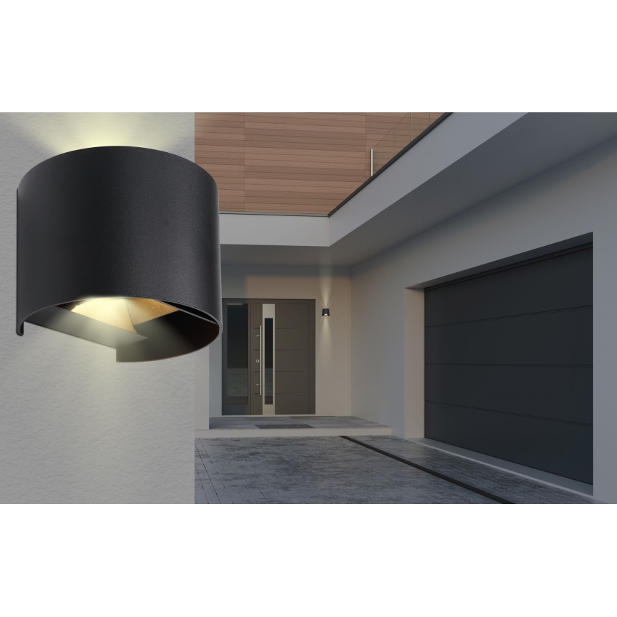 Globo - LED Väli seinavalgusti 2xLED/3W/230V IP44 must