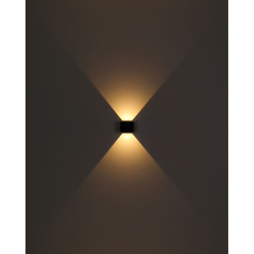 Globo - LED Väli seinavalgusti 2xLED/3W/230V IP44 must