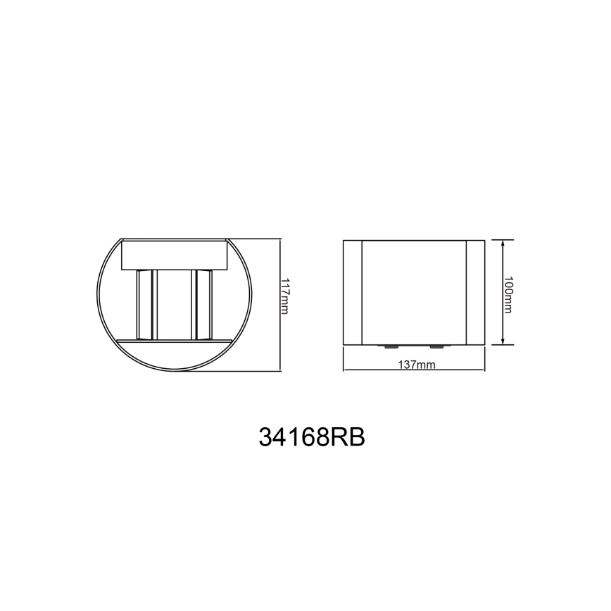 Globo - LED Väli seinavalgusti 2xLED/3W/230V IP44 must