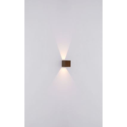 Globo - LED Väli seinavalgusti 2xLED/3W/230V IP44 pruun
