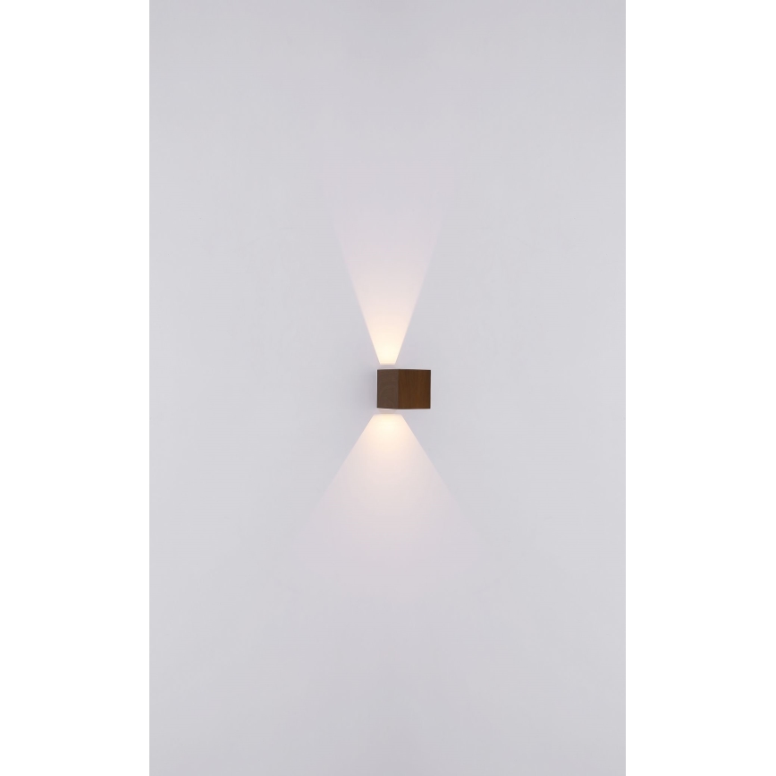 Globo - LED Väli seinavalgusti 2xLED/3W/230V IP44 pruun