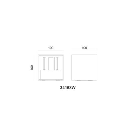 Globo - LED Väli seinavalgusti 2xLED/3W/230V IP44 pruun