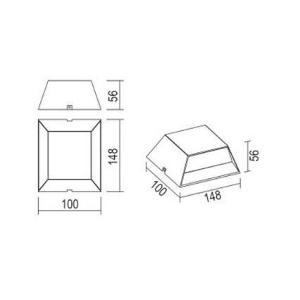 Globo - LED Väli seinavalgusti LED/7W/230V IP54 antratsiit