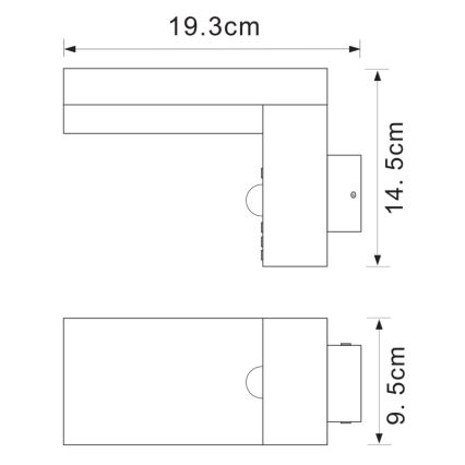 Globo - LED Välivalgusti anduriga LED/9,5W/230V IP44