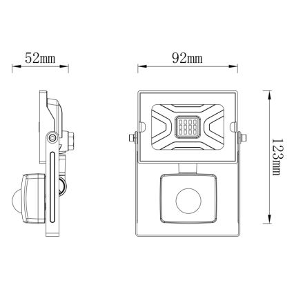 Globo - LED Prožektor anduriga LED/10W/230V IP44