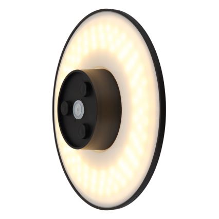 Globo - LED Väli seinavalgusti LED/15W/230V 3000/4000/6000K d. 25,2 cm IP44 must