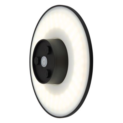 Globo - LED Väli seinavalgusti LED/15W/230V 3000/4000/6000K d. 25,2 cm IP44 must