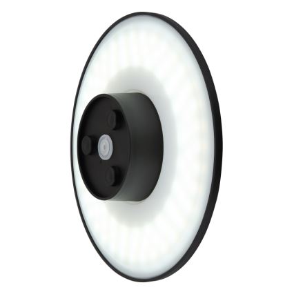 Globo - LED Väli seinavalgusti LED/15W/230V 3000/4000/6000K d. 25,2 cm IP44 must