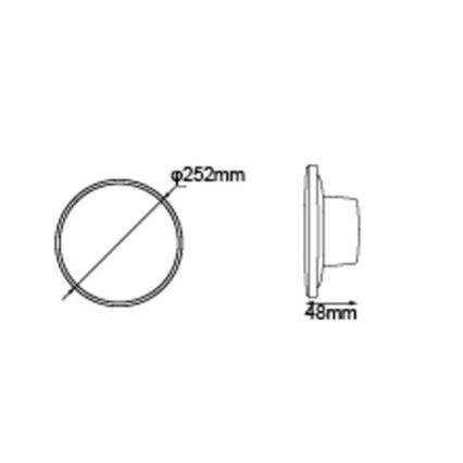 Globo - LED Väli seinavalgusti LED/15W/230V 3000/4000/6000K d. 25,2 cm IP44 valge