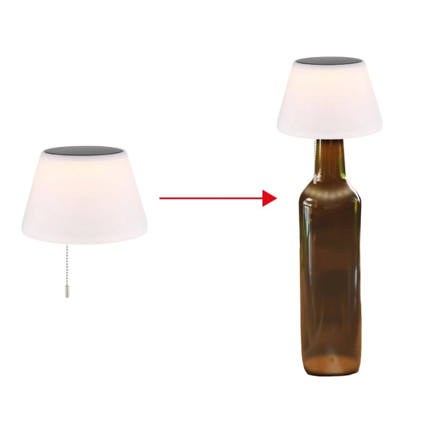 Globo - LED Päikesepaneeliga pudelist lambivari 10xLED/1,5W/3V IP44
