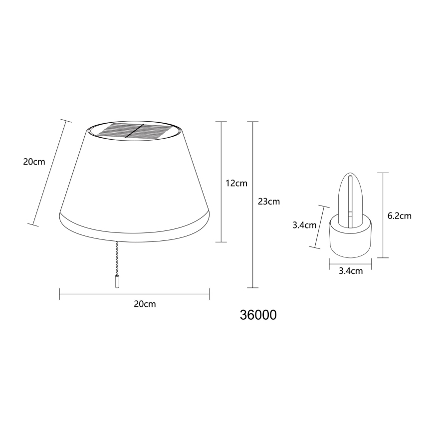 Globo - LED Päikesepaneeliga pudelist lambivari 10xLED/1,5W/3V IP44