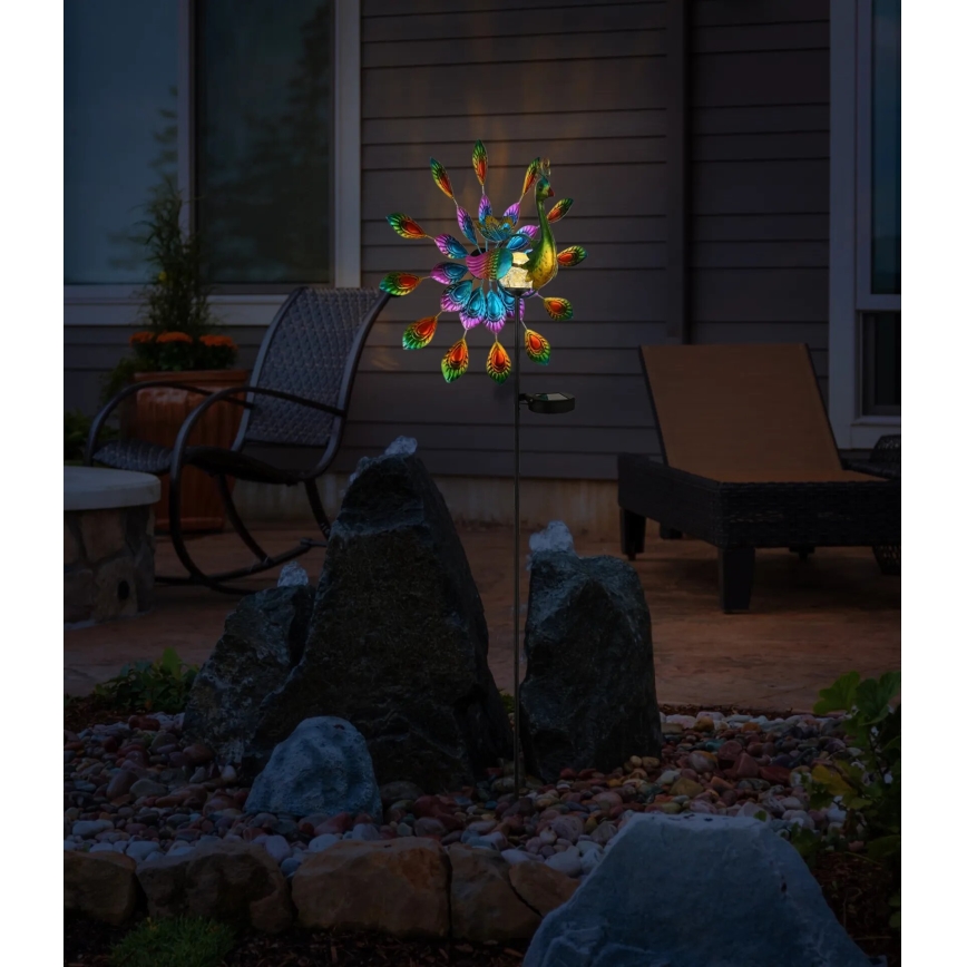 Globo - LED Päikesepaneel kaunistus LED/0,06W/3V IP44 paabulind