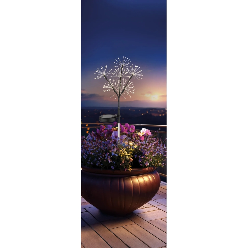 Globo - LED päikesevalgusti 3xLED/3V IP44 600 mAh ilutulestiku efekt