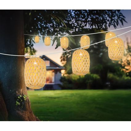 Globo - LED Päikesepaneeliga valguskett LED/0,06W/3V 650 cm IP44 400 mAh