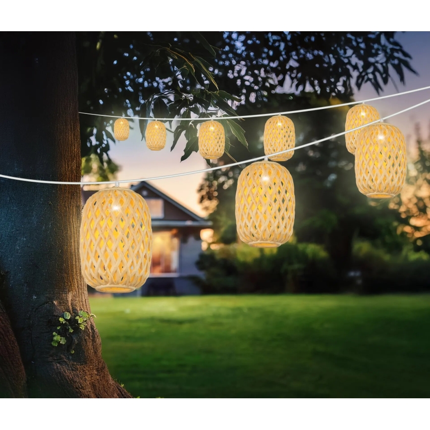 Globo - LED Päikesepaneeliga valguskett LED/0,06W/3V 650 cm IP44 400 mAh