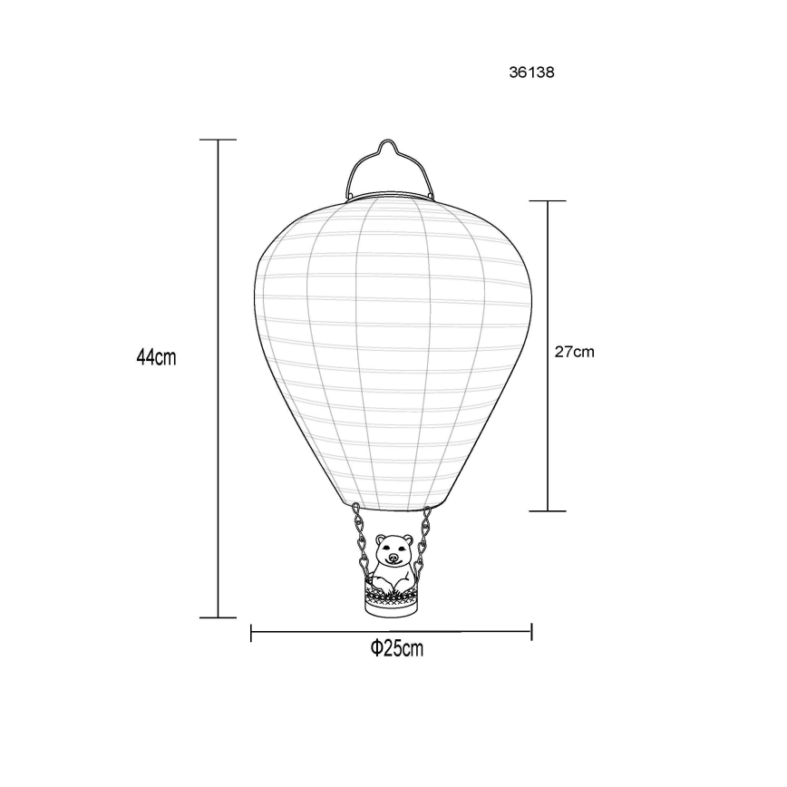 Globo - LED Rippuv päikesepaneeliga kaunistus 24xLED/0,06W/3V IP44 Lendav õhupall
