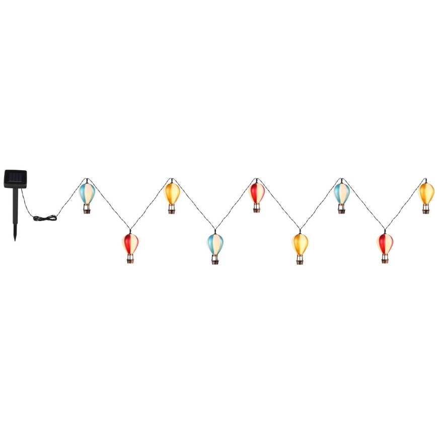 Globo - LED päikesepaneeliga valguskett 9xLED/0,06W/3V 390 cm IP44