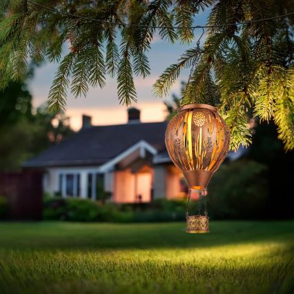 Globo - LED Rippuv päikesepaneeliga kaunistus 12xLED/0,02W/3V IP44 Lendav õhupall