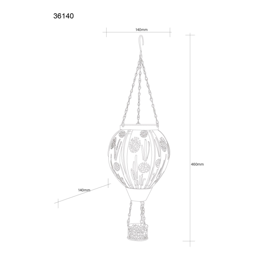 Globo - LED Rippuv päikesepaneeliga kaunistus 12xLED/0,02W/3V IP44 Lendav õhupall