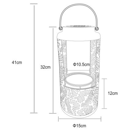 Globo - LED Päikesepaneeliga valgusti LED/0,06W/3V 3000K IP44