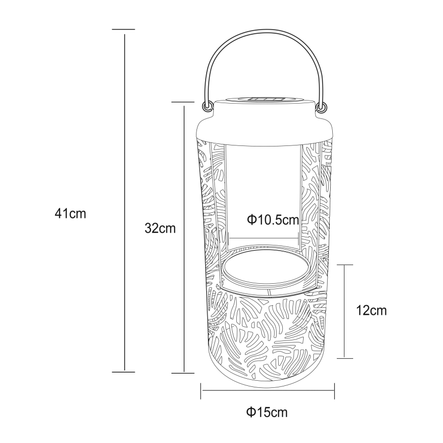Globo - LED Päikesepaneeliga valgusti LED/0,06W/3V 3000K IP44