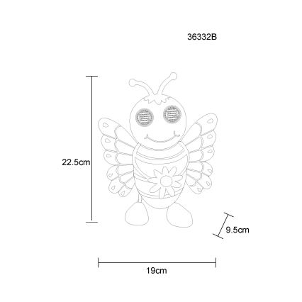 Globo - LED päikesevalgusti 104xLED/3V IP44 300 mAh mesilane