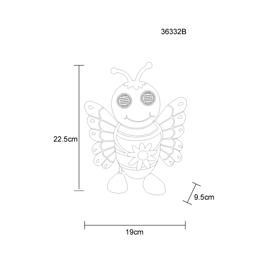 Globo - LED päikesevalgusti 104xLED/3V IP44 300 mAh mesilane