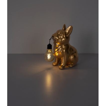 Globo - LED päikesevalgusti LED/3V IP44 300 mAh kuldne koer