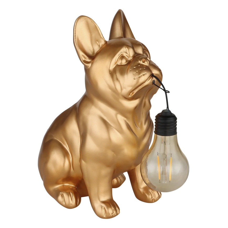 Globo - LED päikesevalgusti LED/3V IP44 300 mAh kuldne koer