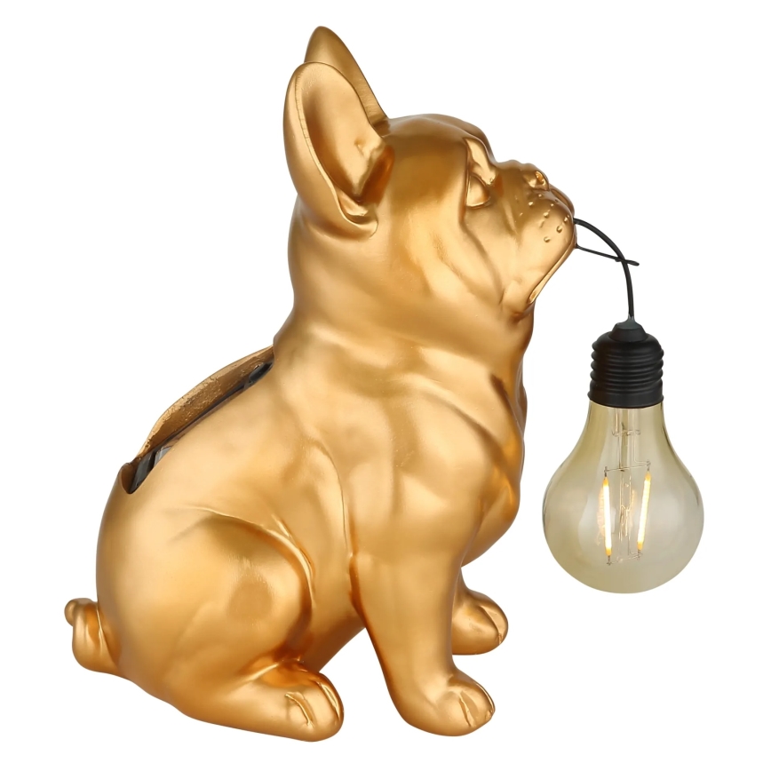 Globo - LED päikesevalgusti LED/3V IP44 300 mAh kuldne koer