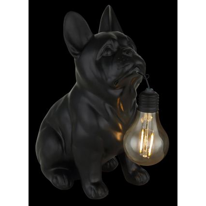 Globo - LED päikesevalgusti LED/3V IP44 300 mAh must koer