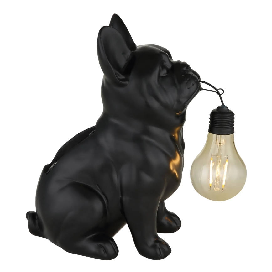 Globo - LED päikesevalgusti LED/3V IP44 300 mAh must koer