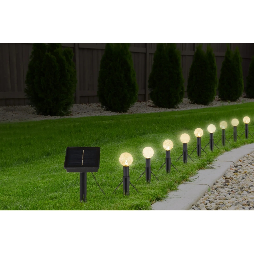 Globo - LED RGB Päikesepaneel valguskett 20xLED/0,06W/3V 770 cm IP44