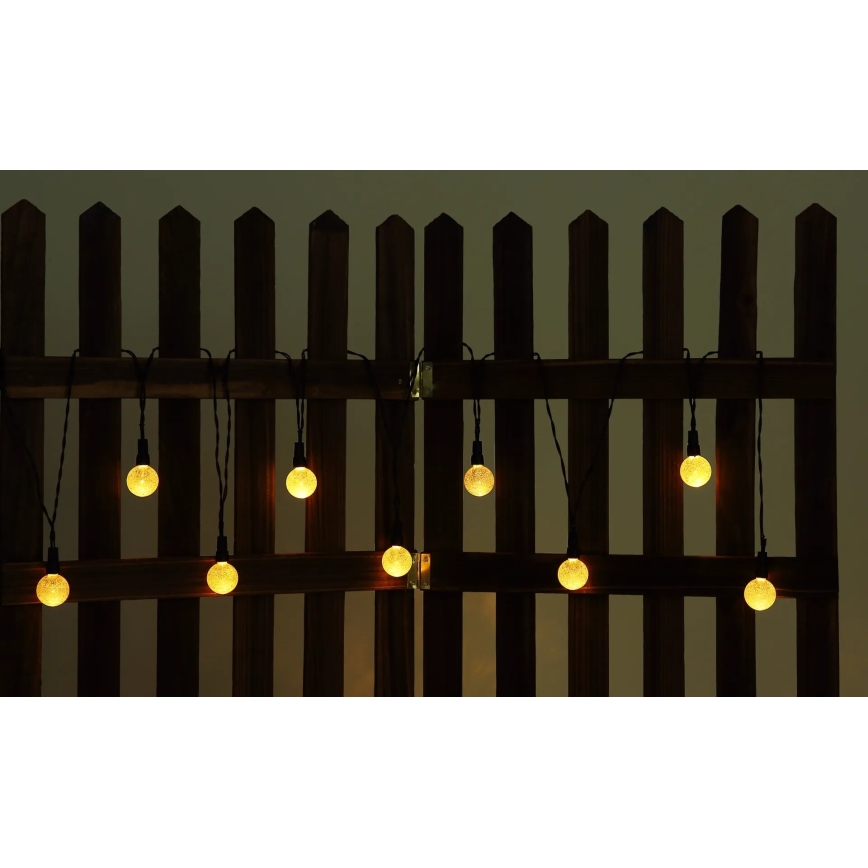 Globo - LED RGB Päikesepaneel valguskett 20xLED/0,06W/3V 770 cm IP44