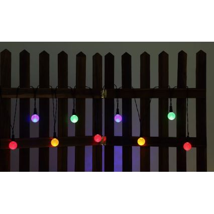 Globo - LED RGB Päikesepaneel valguskett 20xLED/0,06W/3V 770 cm IP44