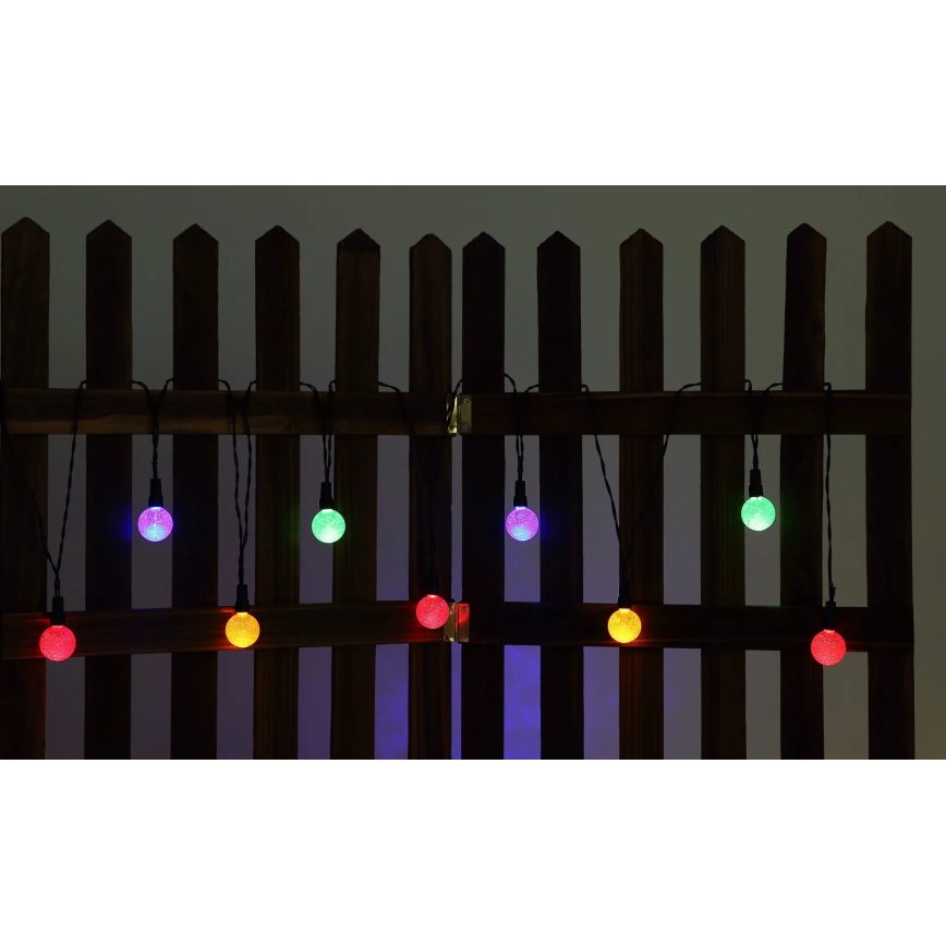 Globo - LED RGB Päikesepaneel valguskett 20xLED/0,06W/3V 770 cm IP44