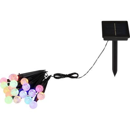 Globo - LED RGB Päikesepaneel valguskett 20xLED/0,06W/3V 770 cm IP44