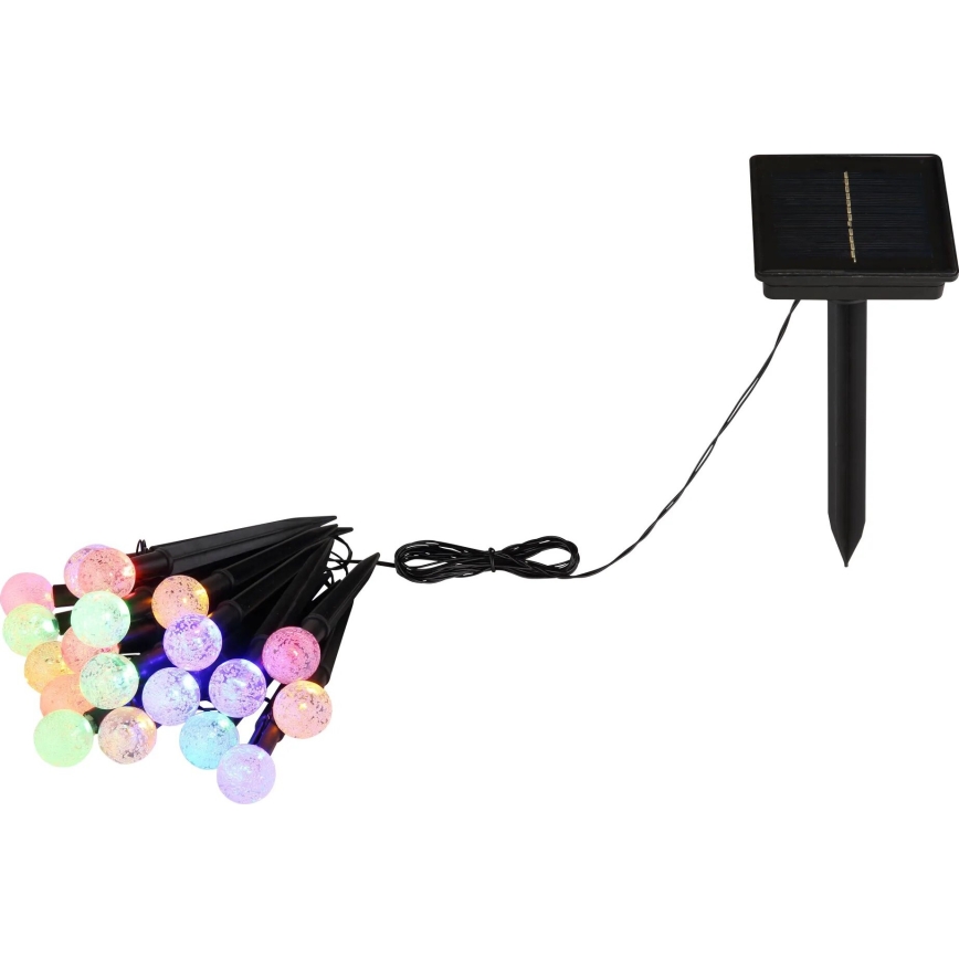 Globo - LED RGB Päikesepaneel valguskett 20xLED/0,06W/3V 770 cm IP44