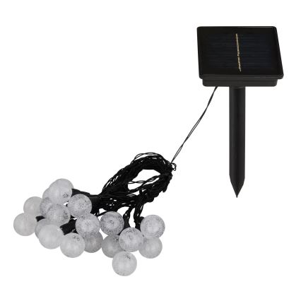 Globo - LED RGB Päikesepaneel valguskett 20xLED/0,06W/3V 770 cm IP44