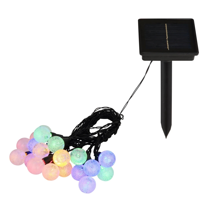 Globo - LED RGB Päikesepaneel valguskett 20xLED/0,06W/3V 770 cm IP44