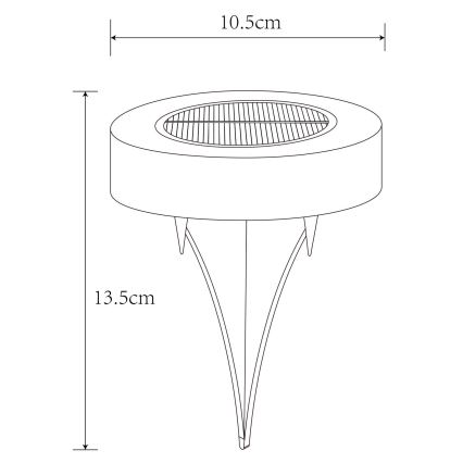 Globo - KOMPLEKT 2x LED Päikesepaneeliga valgusti LED/0,8W/3V 3200K IP44