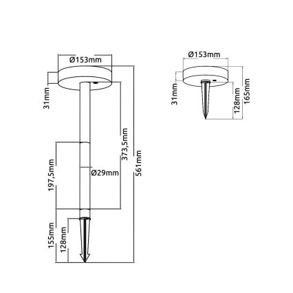 Globo - LED Hämardatav päikesepaneeliga valgusti LED/0,2W/3,2V 3000K IP44