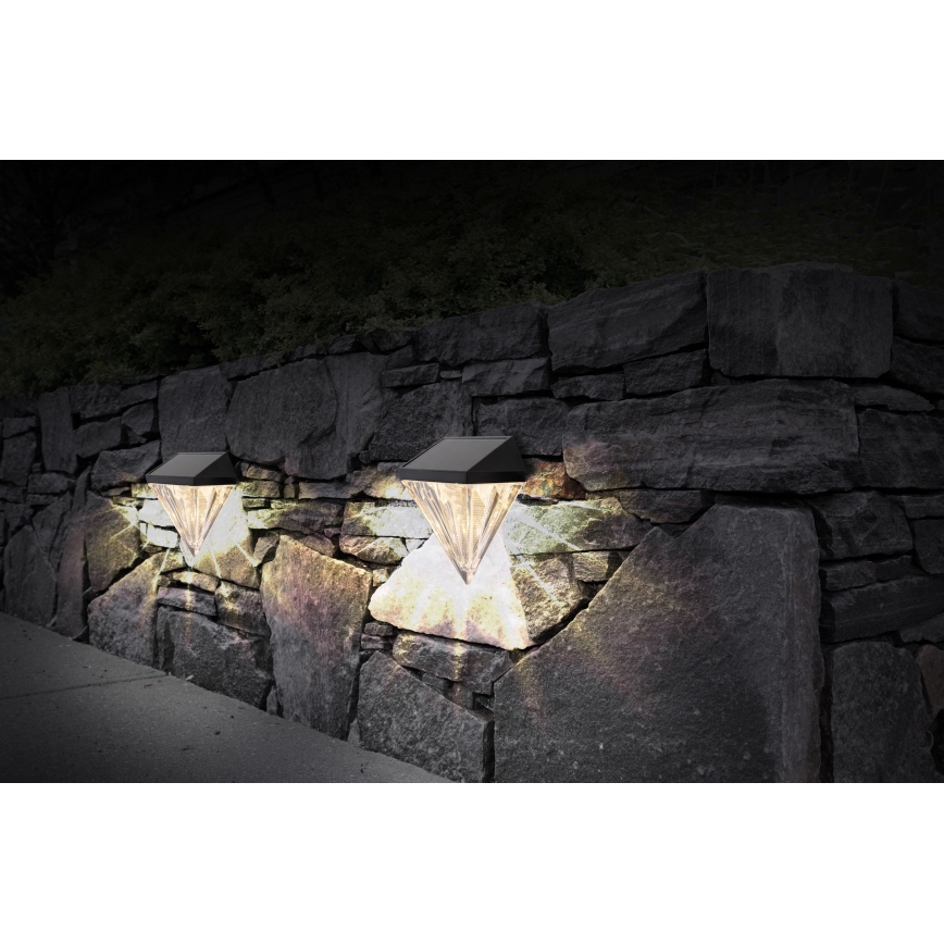 Globo - KOMPLEKT 2x LED Päikesepaneeliga seinavalgusti LED/0,5W/3V IP44 600 mAh