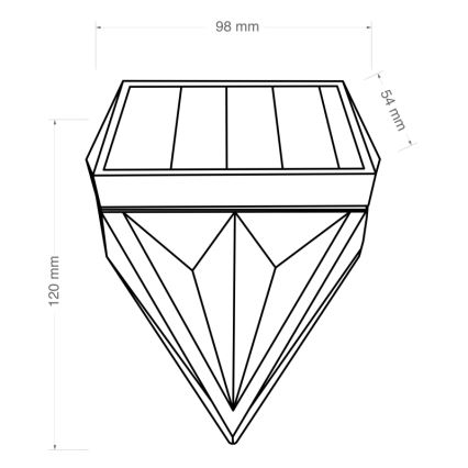Globo - KOMPLEKT 2x LED Päikesepaneeliga seinavalgusti LED/0,5W/3V IP44 600 mAh