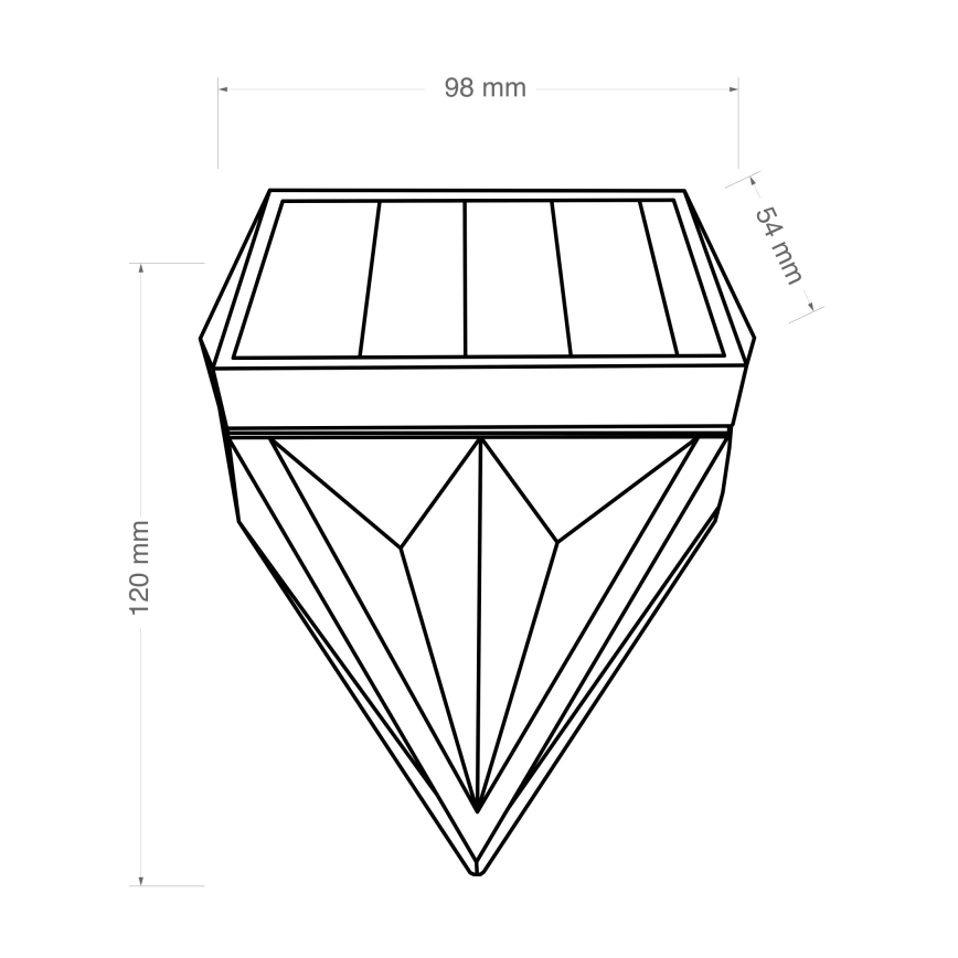 Globo - KOMPLEKT 2x LED Päikesepaneeliga seinavalgusti LED/0,5W/3V IP44 600 mAh