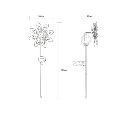 Globo - LED Päikesepaneel kaunistus LED/0,02W/3V IP44