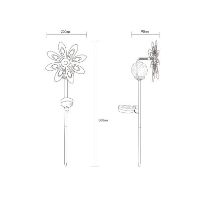 Globo - LED Päikesepaneel kaunistus LED/0,02W/3V IP44