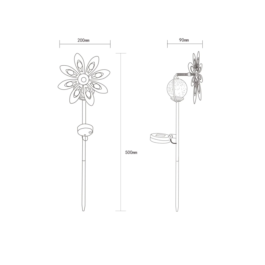 Globo - LED Päikesepaneel kaunistus LED/0,02W/3V IP44