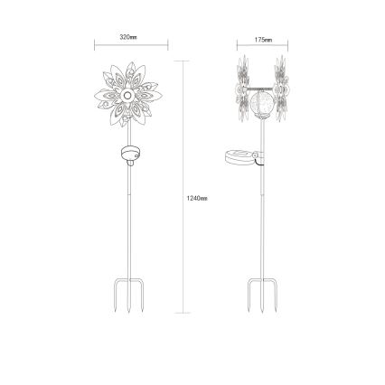 Globo - LED Päikesepaneel kaunistus LED/0,02W/3V IP44
