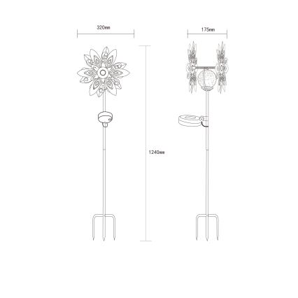 Globo - LED Päikesepaneel kaunistus LED/0,02W/3V IP44